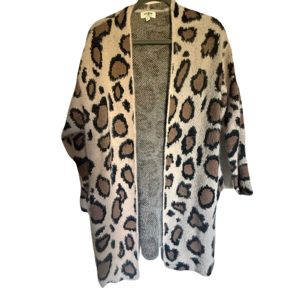 Leopard Print Cardigan Sweater